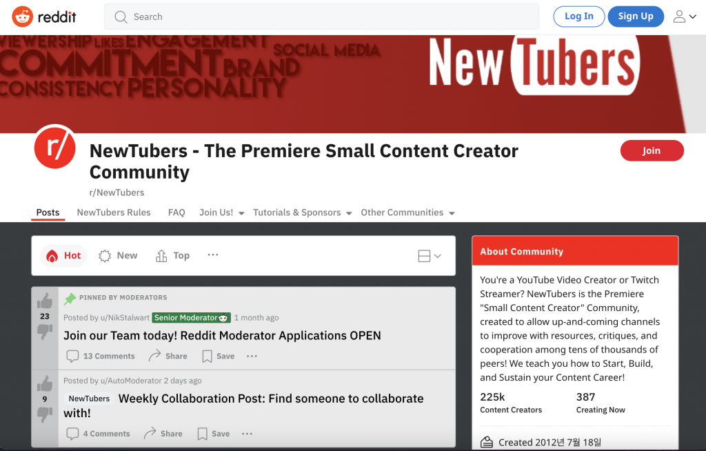 NewTuber - The Premiere Small Content Creator Community on Reddit